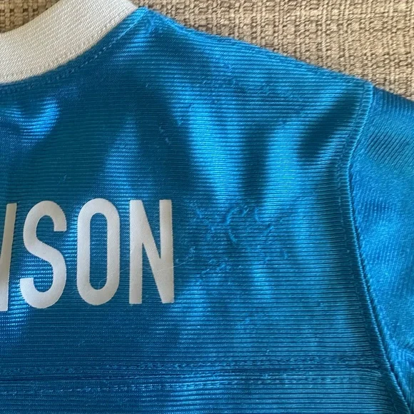 NFL Lions Kids Jersey - Blue and White Size X-Small (4/5) - Picture 4 of 7